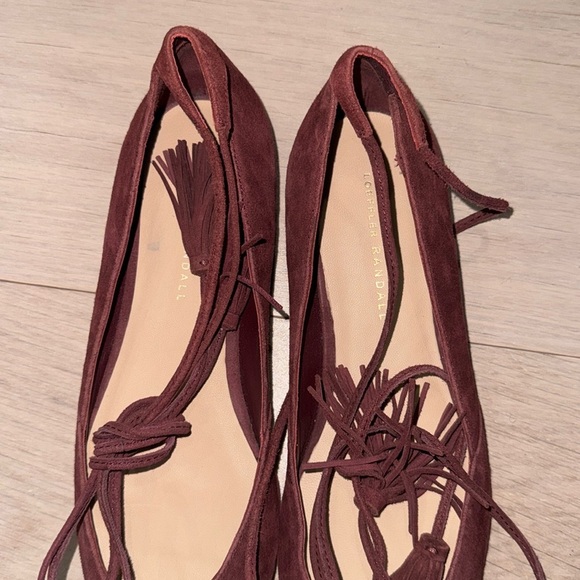 Burgundydy/wine size 9 Loeffler Randall flats worn once - Picture 2 of 5
